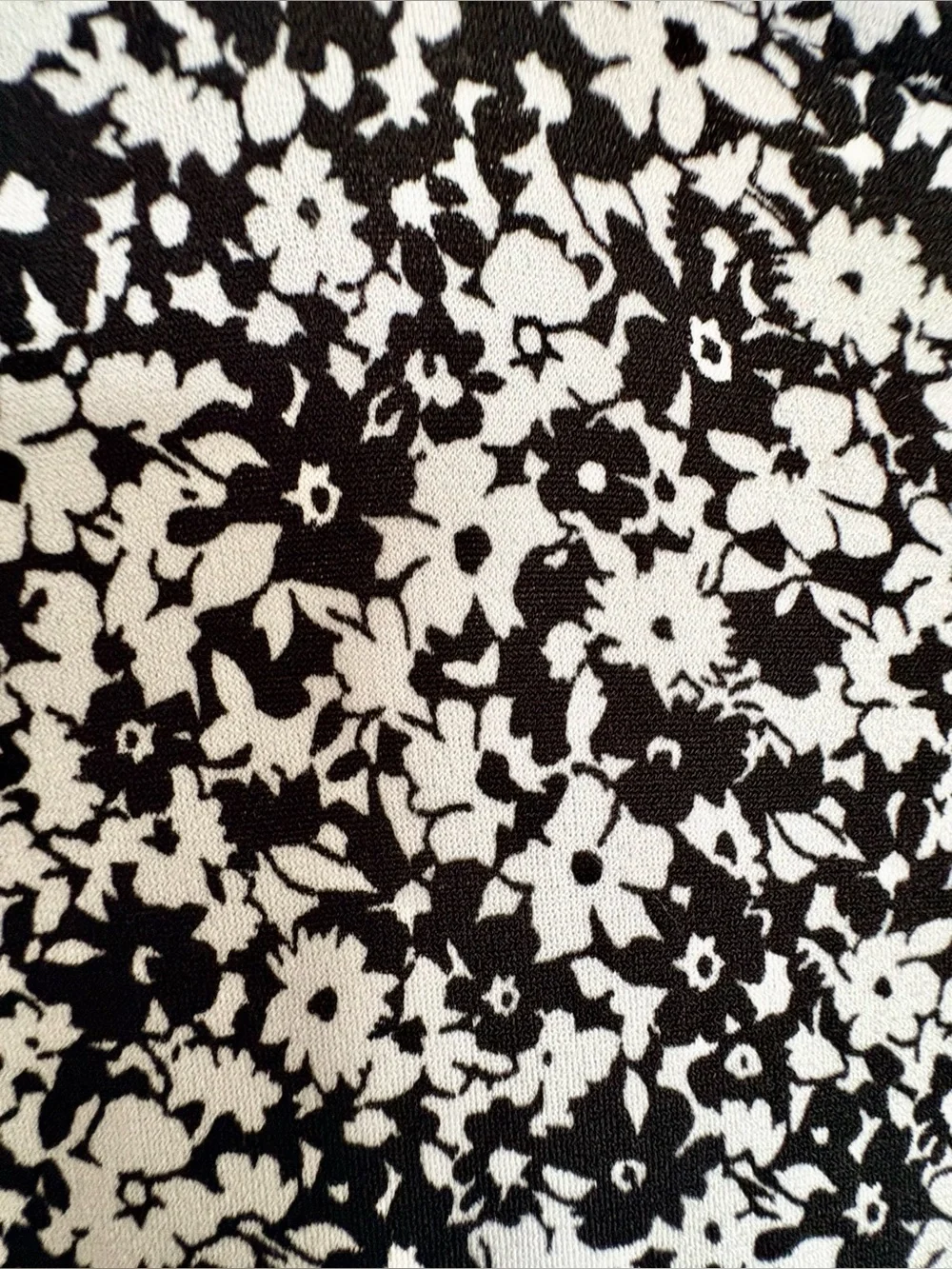 Michael Kors NWT Floral Wrap Dress Small Black White Puff Sleeve MSRP $110